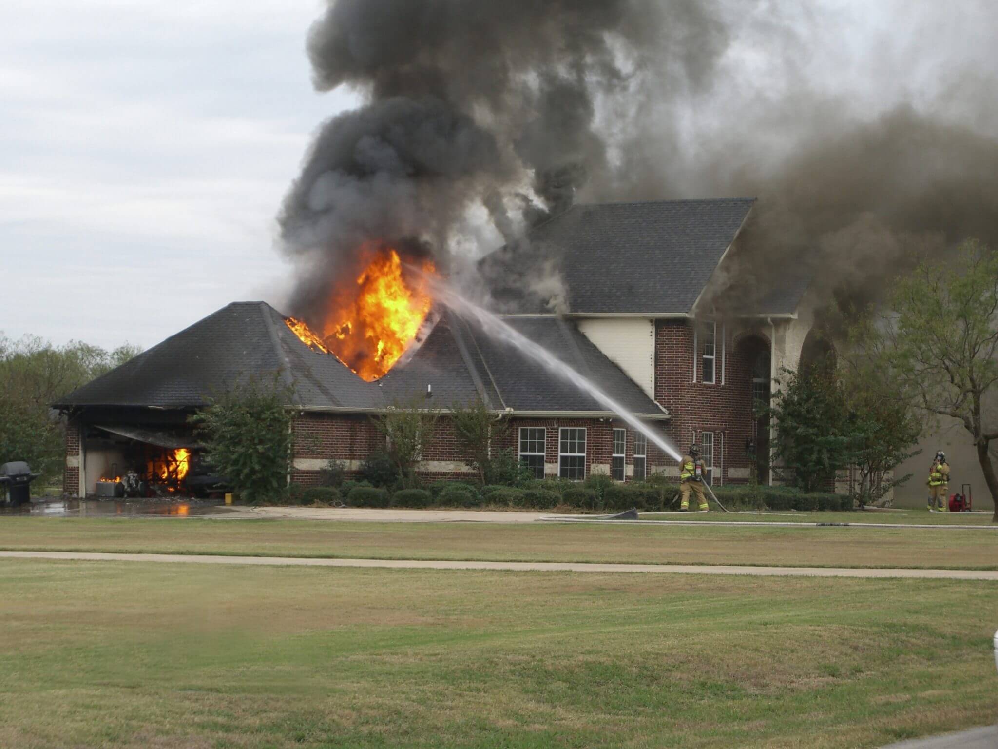 A Burning House Fireman