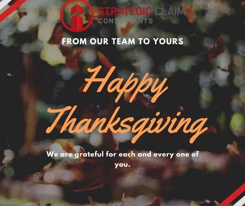 Happy Thanksgiving from Strategic Claim Consultants