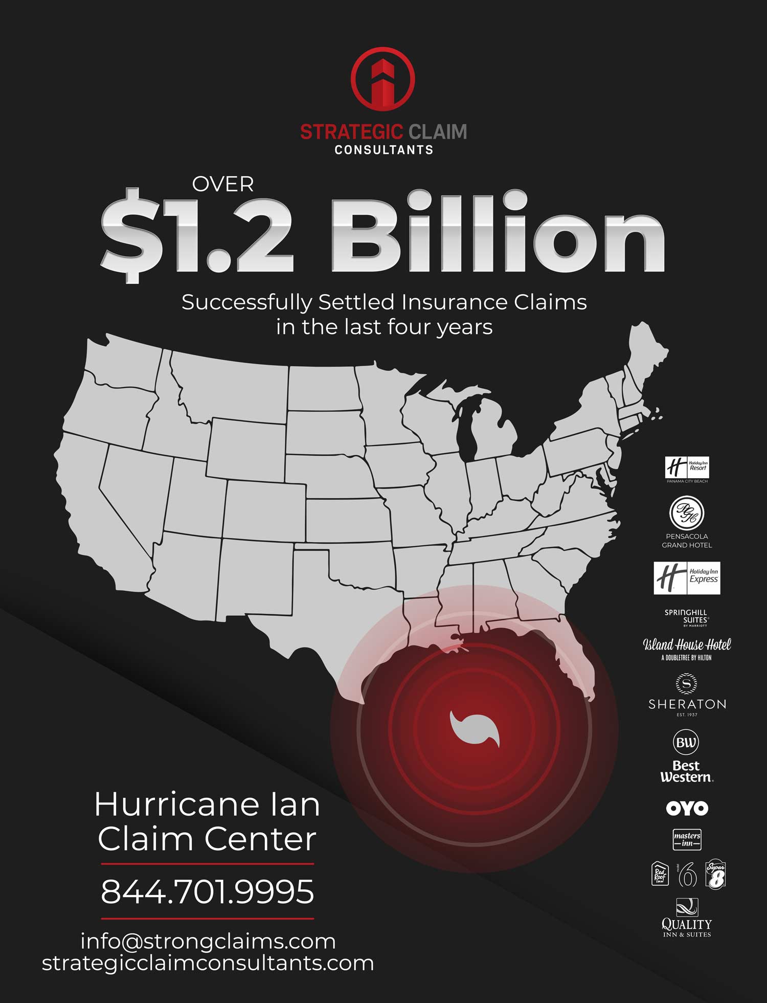Help Center information for Hurricane Ian Insurance Claims; call 844-701-9995
